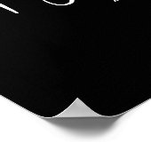 Schwarz-Weiß-Script-Bridal-Brunch Begrüßungszeiche Poster (Ecke)