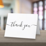 Schwarz-Weiß-Script einfach modern elegant Dankeskarte<br><div class="desc">Einfache moderne elegante schwarze Skript danke Ihnen Karte. Sie können mit Ihrer eigenen Dankeschön-Nachricht auf der Rückseite personalisieren oder wenn Sie es vorziehen,  Ihre eigene handgeschriebene Nachricht hinzuzufügen einfach den Text löschen. Ein perfekter Weg,  um Ihnen zu danken! Entwickelt von Thisisnotme©</div>