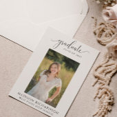 Schwarz-Weiß-Script-Foto-Abschluss Einladung