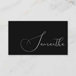 Schwarz-Weiß-Script-Foto-Make-up-Visitenkarte Visitenkarte
