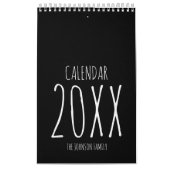Schwarz-Weiß-Script-Kalligrafie-Schrift Kalender (Titelbild)