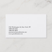 Schwarz-Weiß-Script-Makeust-Visitenkarte Visitenkarte (Rückseite)