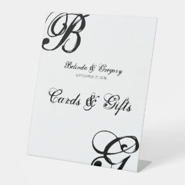 Schwarz-Weiß-Script-Monogram-Hochzeitkarten-Gesche Sockelschild