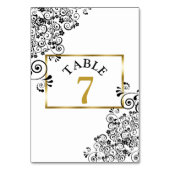 Schwarz-Weiß-Script-Tischnummer Tischnummer (Vorderseite)