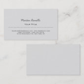 Schwarz-Weiß-Script-Trendbusiness-Karte Visitenkarte (Vorne/Hinten)