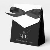 Schwarz-Weiß-Script-Typografie-Candy Geschenkschachtel (Vorderseite)