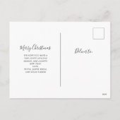 Schwarz-Weiß-Script Zwei Foto Frohe Weihnachten (Rückseite)