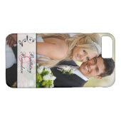 Schwarz, Weiß Scroll Benutzerdefiniertes Foto iPho Case-Mate iPhone Hülle (Rückseite (Horizontal))