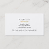 Schwarz-Weiß-Scrolls Moderne Mode-Boutique Visitenkarte (Rückseite)