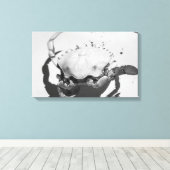 Schwarz-Weiß-Seekrabbe Leinwanddruck (Insitu (Holzboden))