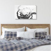 Schwarz-Weiß-Seekrabbe Leinwanddruck (Insitu (Schlafzimmer))