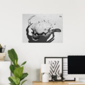 Schwarz-Weiß-Seekrabbe Poster (Heimbüro)