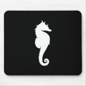 Schwarz-Weiß-Seepferd Mousepad (Vorne)