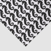 Schwarz-Weiß-Seepferd Seidenpapier (Ausschnitt)