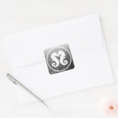 Schwarz-Weiß-Seepferde Küssen Sticker (Umschlag)