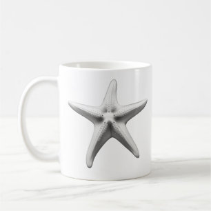 Schwarz-Weiß-Seestern Kaffeetasse