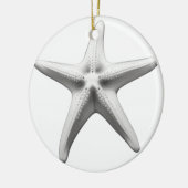 Schwarz-Weiß-Seestern Keramik Ornament (Links)