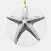 Schwarz-Weiß-Seestern Keramik Ornament (Hinten)