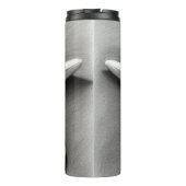 Schwarz-Weiß-Seestern Thermosbecher (Rückseite)