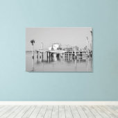 Schwarz-Weiß-Seezungenvögel Leinwanddruck (Insitu (Holzboden))