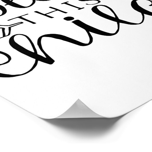 Schwarz-weiß segne dieses Kind Christliches Kinder Poster (Ecke)