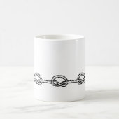 Schwarz-Weiß-Seilmuster Kaffeetasse (Mittel)