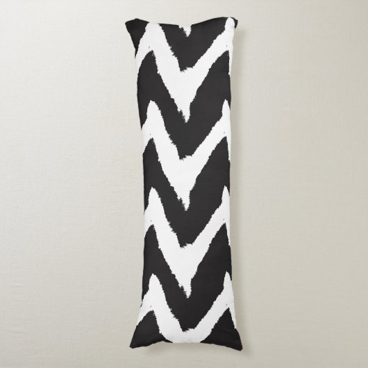 Schwarz-weiß Seitenschläferkissen (Vorderseite Vertikal)