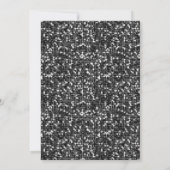 Schwarz-weiß Sequins 100. Geburtstagsparty Einladung (Rückseite)