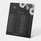 Schwarz Weiß Services Menü Sockelschild (Vorderseite)