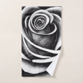 Schwarz-Weiß-Set des Badezimmers Badhandtuch Set (Handtuch)