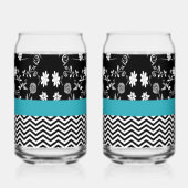 Schwarz-Weiß-Set Dosenglas (Rechts)