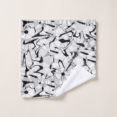 Schwarz-Weiß-Set im Badehandtuch Badhandtuch Set (Waschlappen)