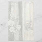 Schwarz-Weiß-Shabby-Chic-Design-Papeterie Briefpapier (Vorderseite)