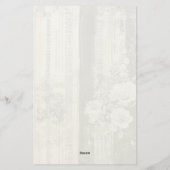 Schwarz-Weiß-Shabby-Chic-Design-Papeterie Briefpapier (Rückseite)