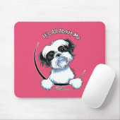 Schwarz/Weiß Shih Tzu IAAM Mousepad (Mit Mouse)