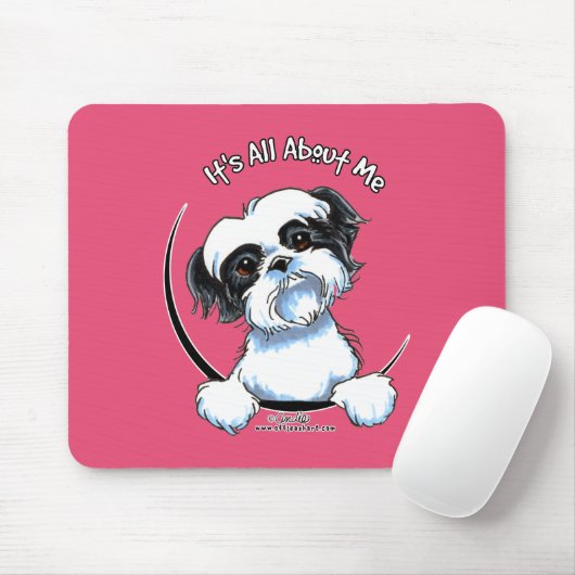 Schwarz/Weiß Shih Tzu IAAM Mousepad (Mit Mouse)