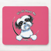 Schwarz/Weiß Shih Tzu IAAM Mousepad (Vorne)