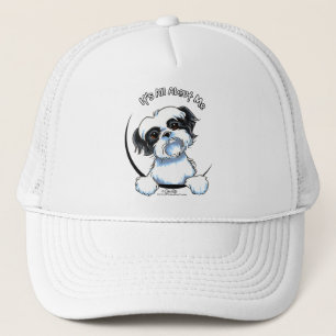 Schwarz/Weiß Shih Tzu IAAM Truckerkappe