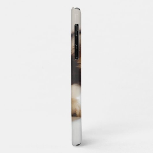 Schwarz-Weiß-sibirischer Husky Case-Mate iPhone Hülle (Hinten/Links)