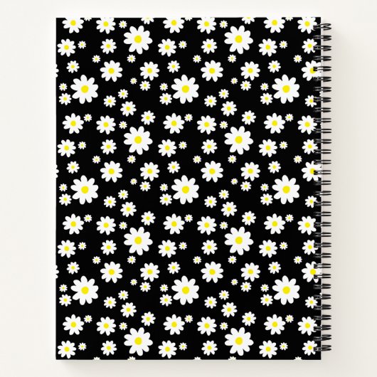 Schwarz-Weiß-Siebdruck Notizblock (Rückseite)