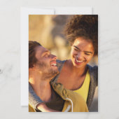 Schwarz-Weiß-Signatur-Script-Foto Hochzeit Einladung (Rückseite)