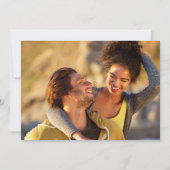 Schwarz-Weiß-Signatur-Script-Fotos Hochzeiten Einladung (Rückseite)