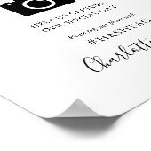 Schwarz-Weiß-Signatur-Script Oh Snap-Zeichen Poster (Ecke)