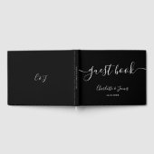 Schwarz-Weiß-Signatur-Skript Hochzeit Gästebuch (Voll)