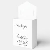 Schwarz-Weiß-Signatur-Skript Hochzeit Geschenkschachtel (Geöffnet)
