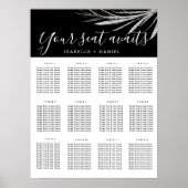 Schwarz-Weiß-Silber-Hochzeitskarten Poster (Vorne)