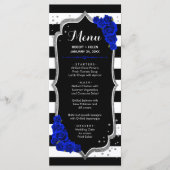 Schwarz-Weiß-Silber-Menü-Karte Programm (Vorderseite)