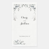 Schwarz-Weiß-Silberröhrengrün Serviette (Vorderseite)