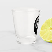 Schwarz-Weiß-Silhouette Disc Golf Schnapsglas (Links)
