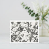 Schwarz-Weiß-Silhouette Postkarte (Stehend Vorderseite)